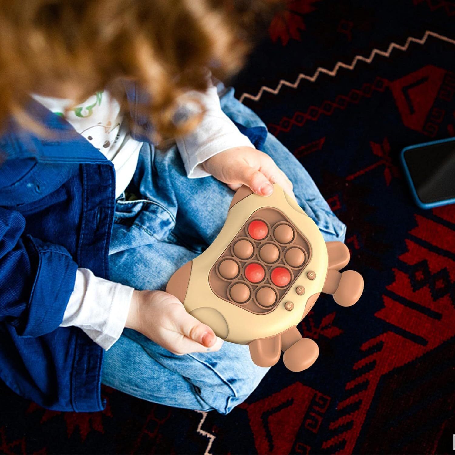 Light Up Push Pop Puzzle Eletric Handheld Game Console Fidget Toy Machine - grandhubs.shop