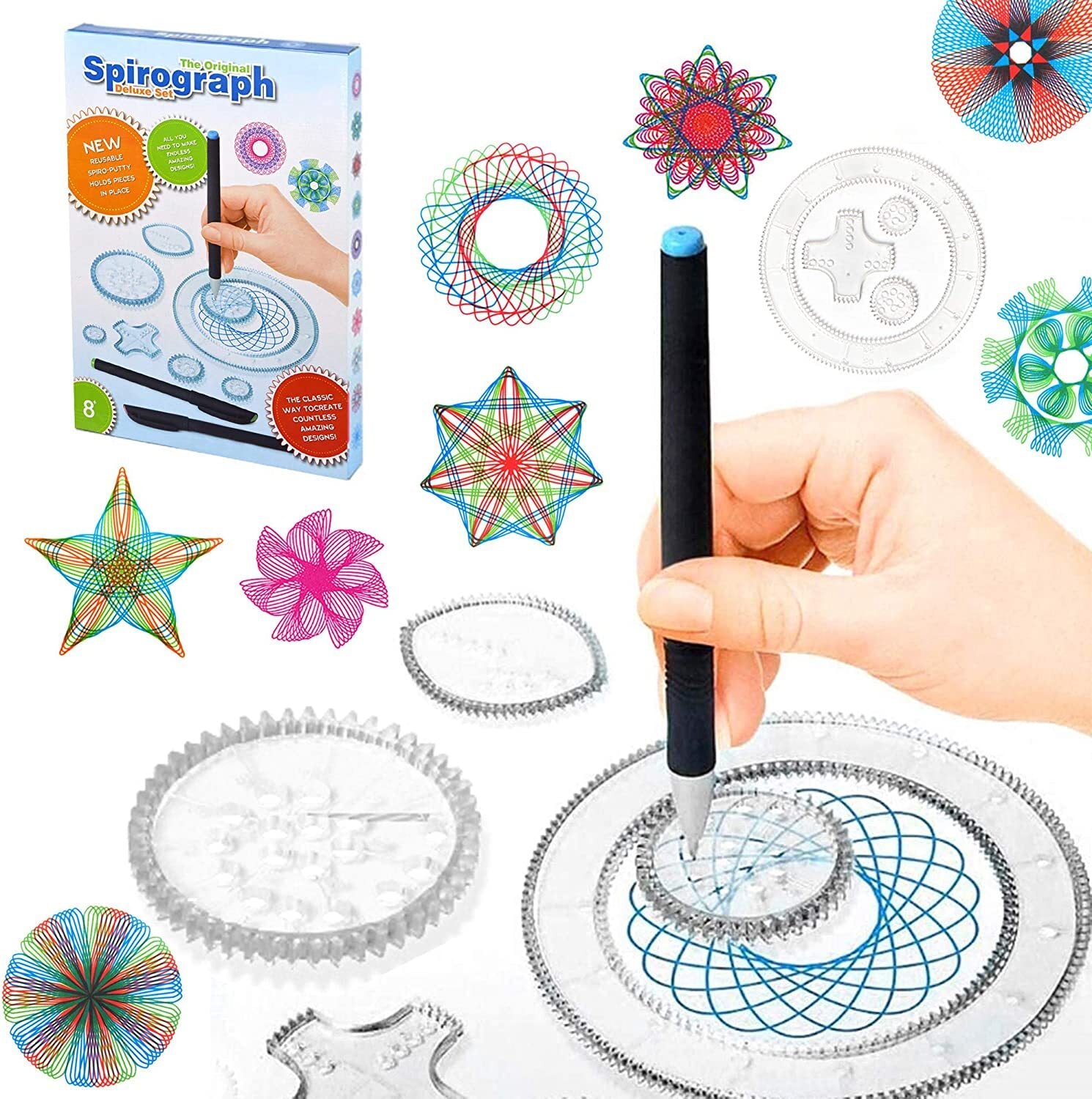 Geometric Art Creative Spirograph Drawing Set Educational Toy Kit - grandhubs.shop