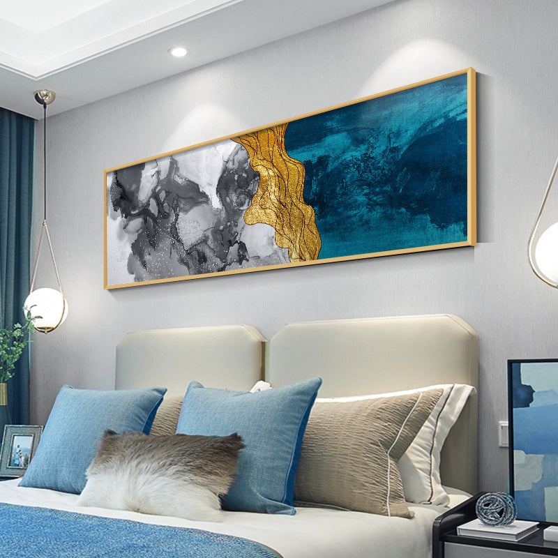 Abstract Wall Art Framed Long Canvas Painting - 100cm x 30cm - grandhubs.shop