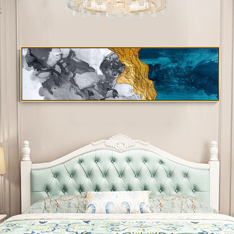 Abstract Wall Art Framed Long Canvas Painting - 100cm x 30cm - grandhubs.shop