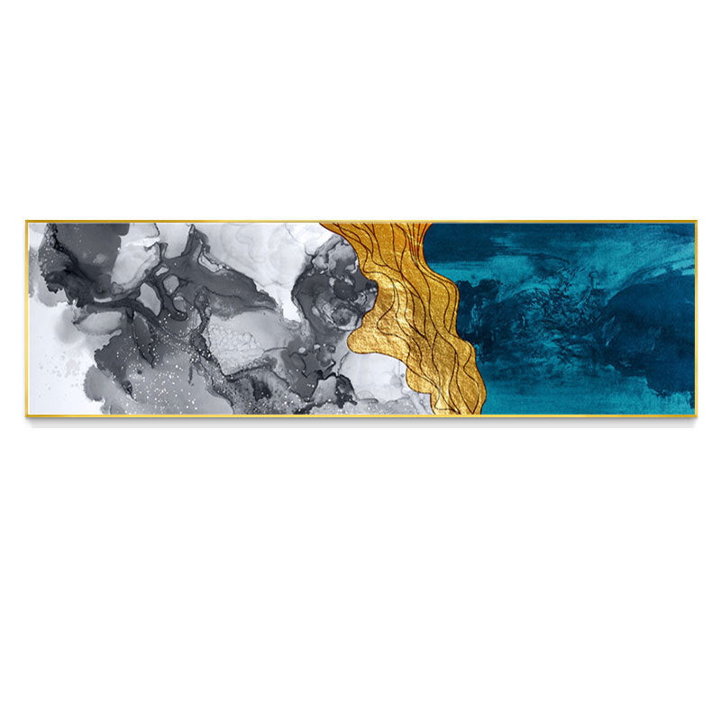 Abstract Wall Art Framed Long Canvas Painting - 100cm x 30cm - grandhubs.shop