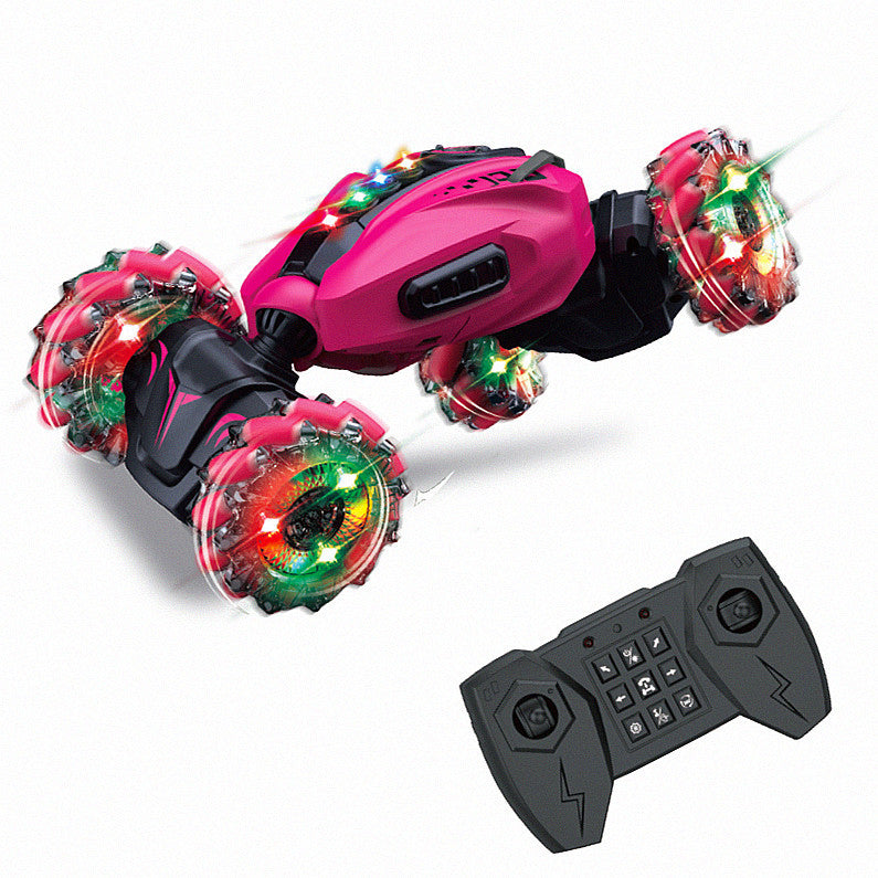 RC Hand Gesture Remote Control 4WD Mist Twister Stunt Car (Pink) - grandhubs.shop