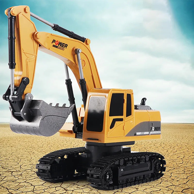 Remote Control Excavator Construction Tractor RC Alloy Toy Truck - grandhubs.shop