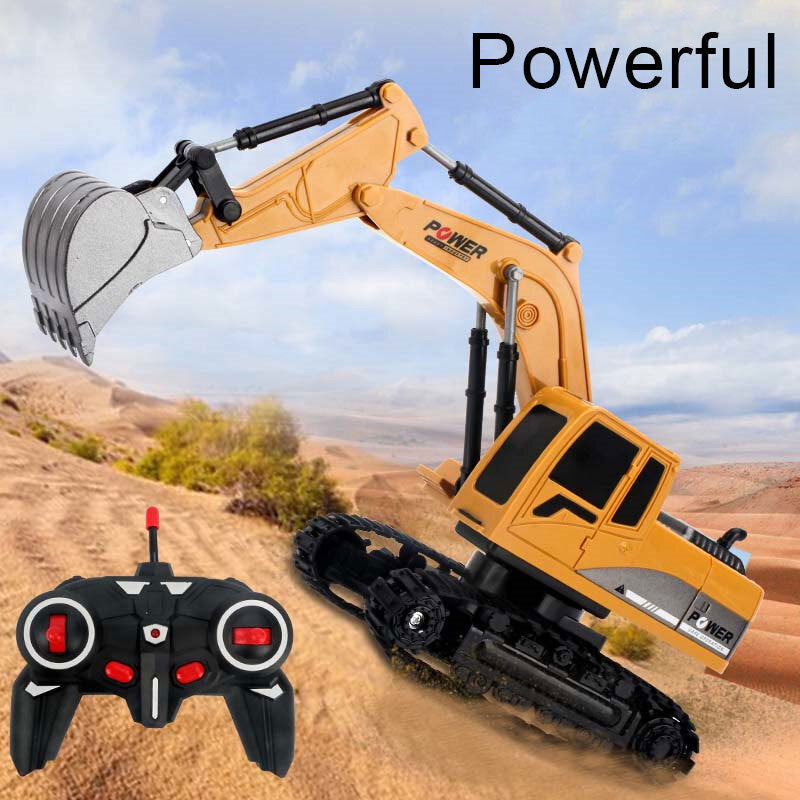 Remote Control Excavator Construction Tractor RC Alloy Toy Truck - grandhubs.shop