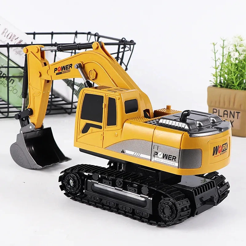 Remote Control Excavator Construction Tractor RC Alloy Toy Truck - grandhubs.shop