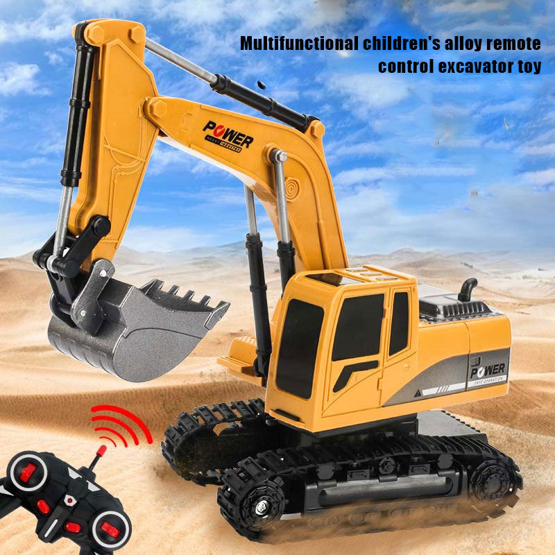 Remote Control Excavator Construction Tractor RC Alloy Toy Truck - grandhubs.shop