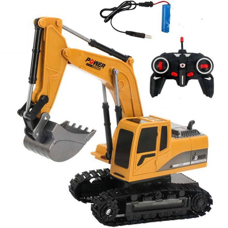 Remote Control Excavator Construction Tractor RC Alloy Toy Truck - grandhubs.shop