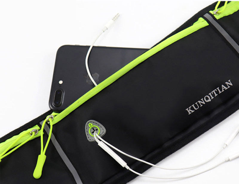 Fitness Outdoor Sports Belt Bag Running Waist Zip Pouch (Purple) - grandhubs.shop