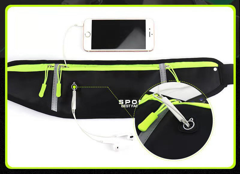 Fitness Outdoor Sports Belt Bag Running Waist Zip Pouch (Purple) - grandhubs.shop