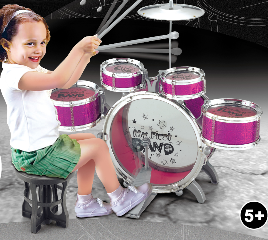 6PCS Kids Jazz Drum Musical Educational Instrument Toy Set (Purple) - grandhubs.shop