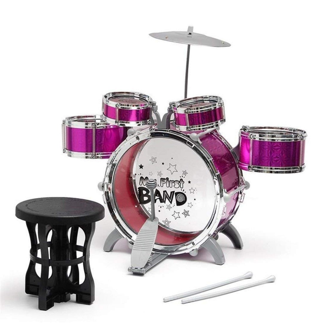 6PCS Kids Jazz Drum Musical Educational Instrument Toy Set (Purple) - grandhubs.shop