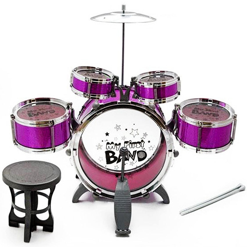 6PCS Kids Jazz Drum Musical Educational Instrument Toy Set (Purple) - grandhubs.shop