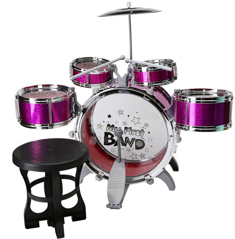 6PCS Kids Jazz Drum Musical Educational Instrument Toy Set (Purple) - grandhubs.shop
