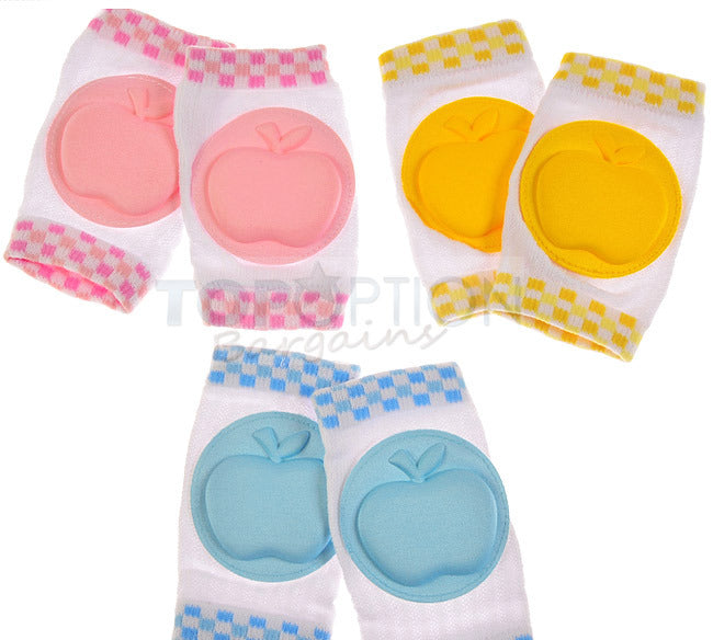 Premium Baby Infant Toddler Crawling Knee Pads Blue Pink Yellow