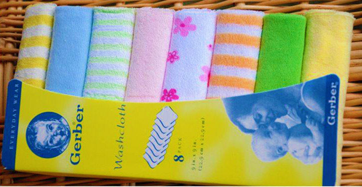 3 x Packs of 8 Baby Face Washers Hand Towels (24 PCS) - grandhubs.shop