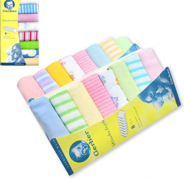 3 x Packs of 8 Baby Face Washers Hand Towels (24 PCS) - grandhubs.shop