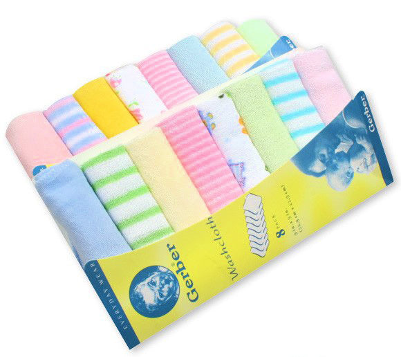 8 x Pack Baby Face Washers Hand Towels - grandhubs.shop
