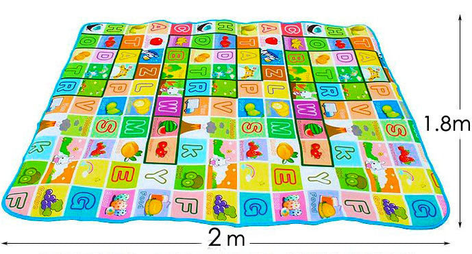 2m Double Sided Large Alphabet & Numbers Baby Kids Play Mat - grandhubs.shop