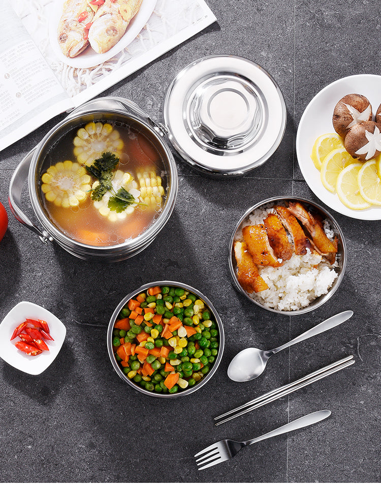 1.4L Stainless Steel Insulated Portable Thermos Food Jar Lunchbox Containers - grandhubs.shop