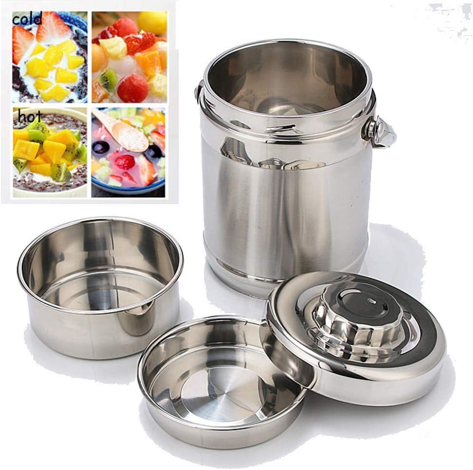 1.4L Stainless Steel Insulated Portable Thermos Food Jar Lunchbox Containers - grandhubs.shop