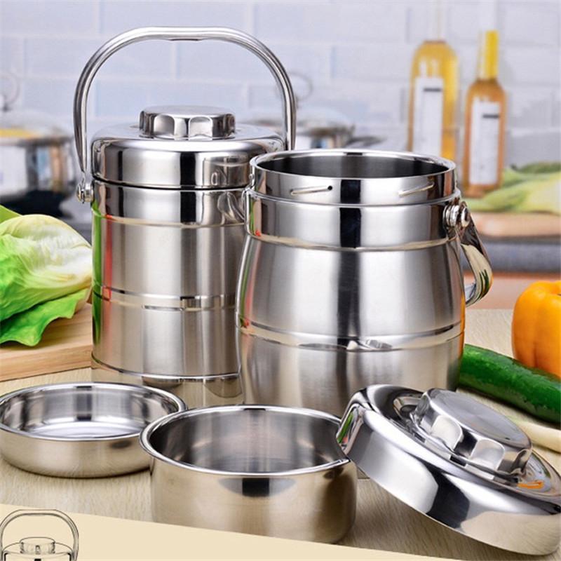 1.4L Stainless Steel Insulated Portable Thermos Food Jar Lunchbox Containers - grandhubs.shop