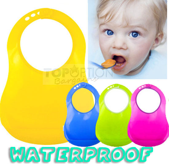 Waterproof Adjustable Bib with Crumb-Catcher (Yellow) - grandhubs.shop