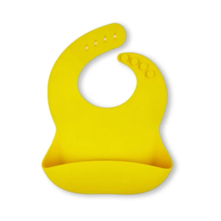 Waterproof Adjustable Bib with Crumb-Catcher (Yellow) - grandhubs.shop