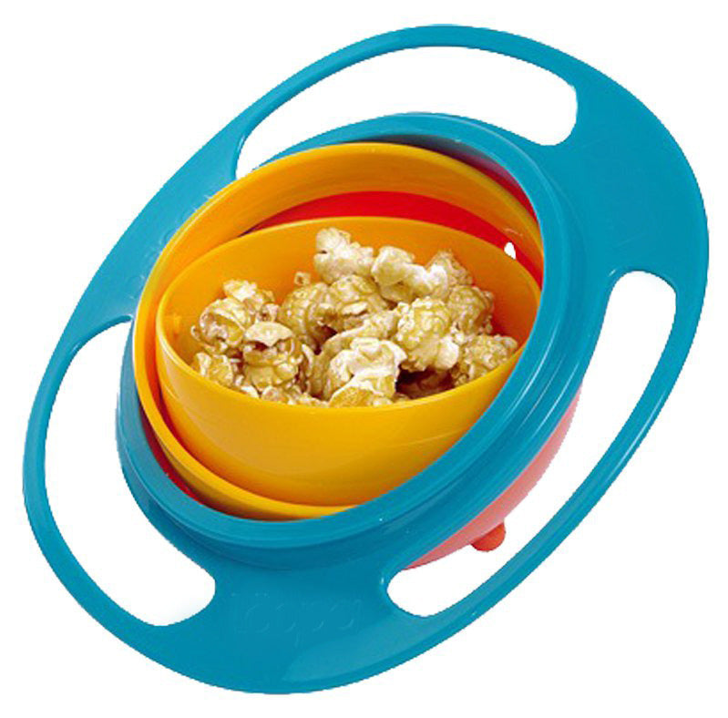 No Spill Gyro Bowl Spill-Proof Rotating Snack Container for Kids - grandhubs.shop