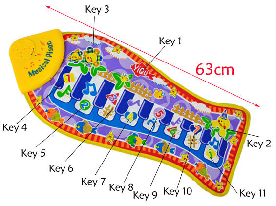 Musical Fish Piano Gym Baby Play Mat - grandhubs.shop