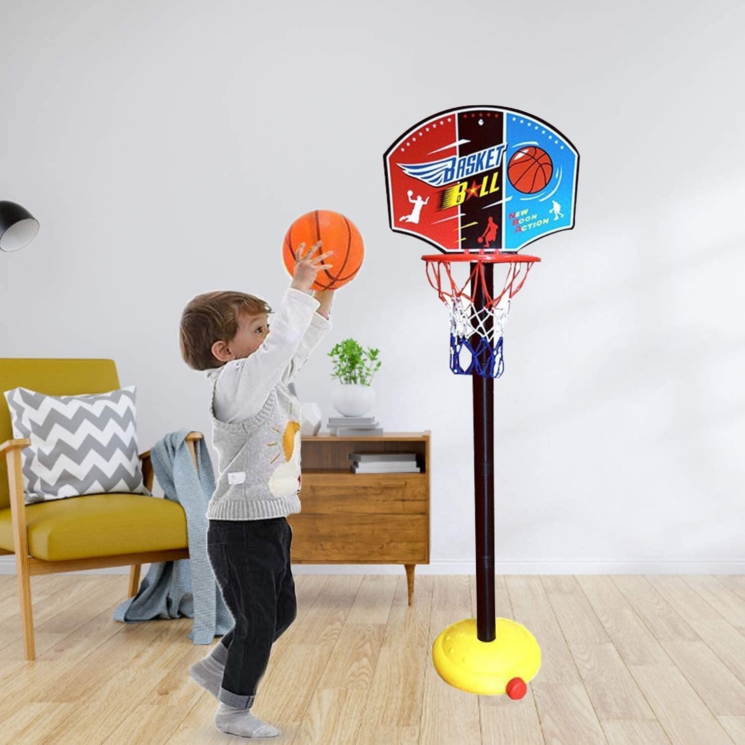 Portable Mini Toddler Kids Basketball Stand Kit - grandhubs.shop