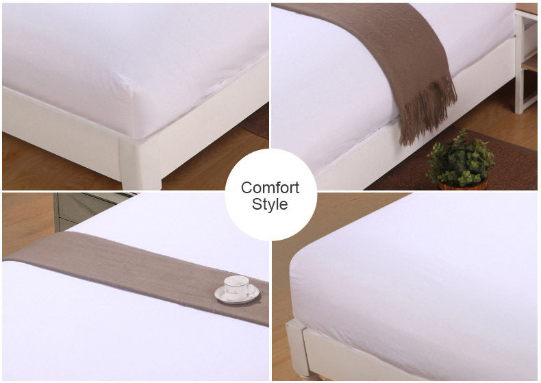 Luxe Home 3-Piece Bed Set Fitted Sheet and Pillowcases - Queen Size 180cm (White) - grandhubs.shop