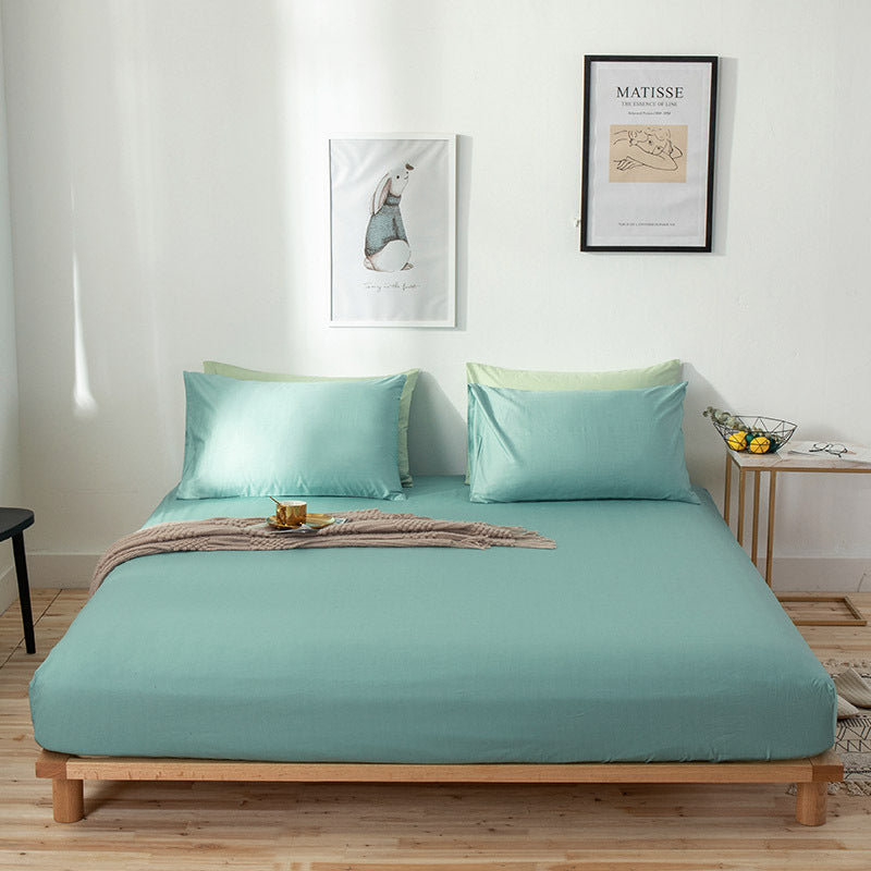 Luxe Home 3-Piece Bed Set Fitted Sheet and Pillowcases - King Size 180cm (Sage Green) - grandhubs.shop