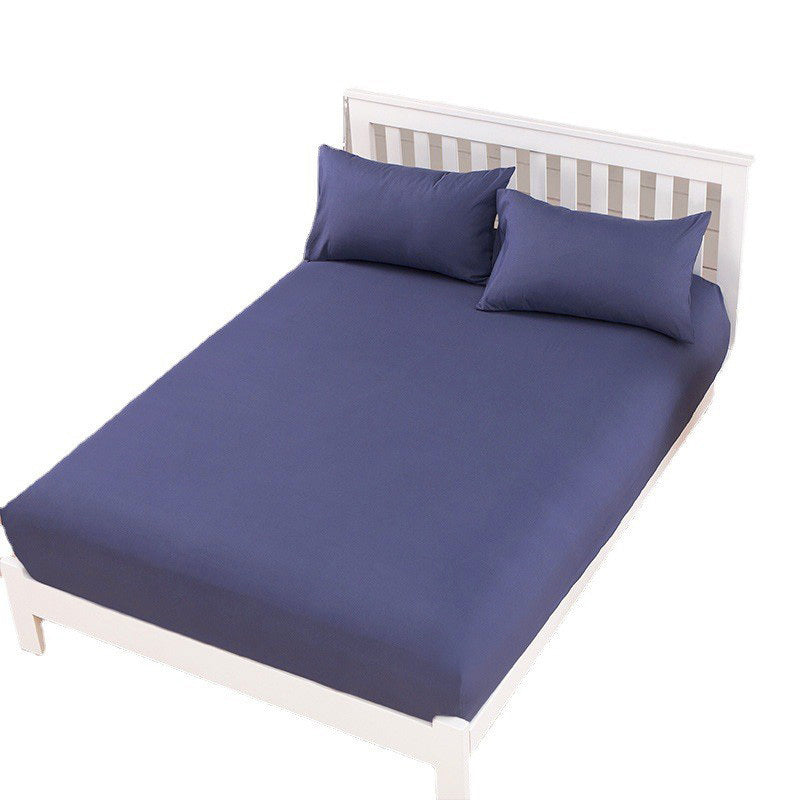 Luxe Home 3-Piece Bed Set Fitted Sheet and Pillowcases - King Size 180cm (Indigo) - grandhubs.shop