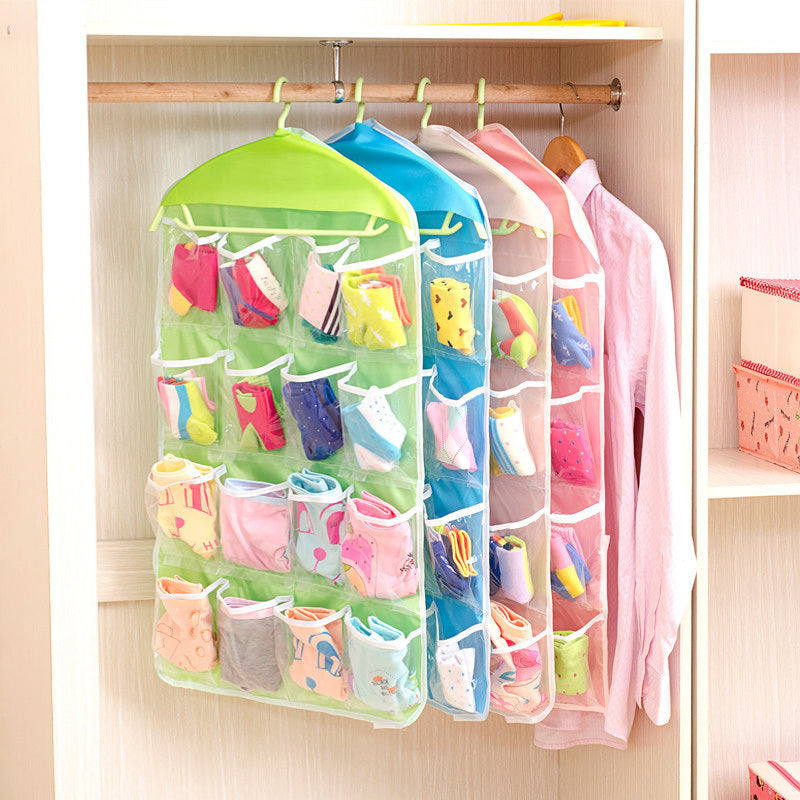 Wardrobe Storage Bag Socks Underwear Hanging Pockets Organiser - grandhubs.shop