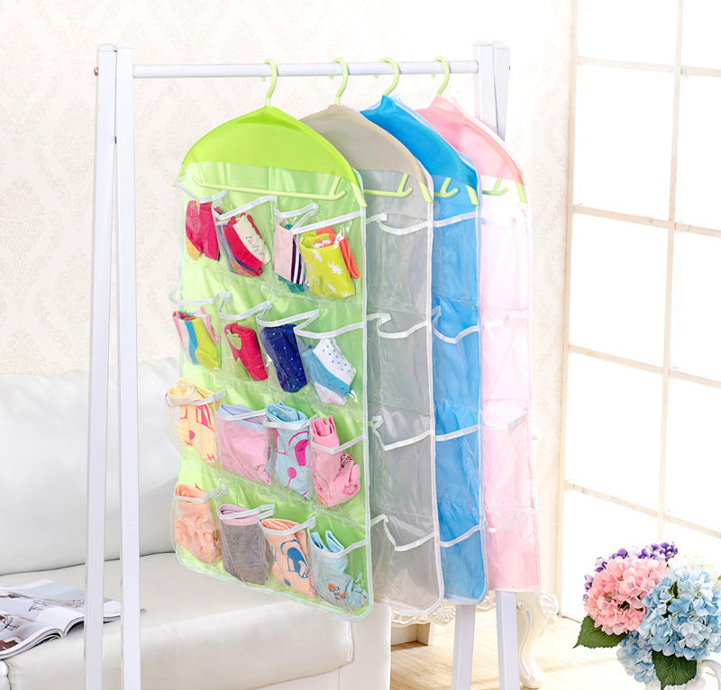 Wardrobe Storage Bag Socks Underwear Hanging Pockets Organiser - grandhubs.shop