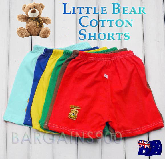 Kids Cotton Shorts 1-4 Years Old Boys Girls Toddlers - Mixed Colours - grandhubs.shop