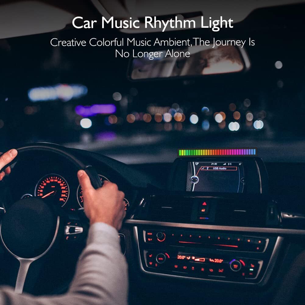 Smart 32 RGB LED Sound Control Music Rhythm Sync Light Bar Dancing Lamp - grandhubs.shop