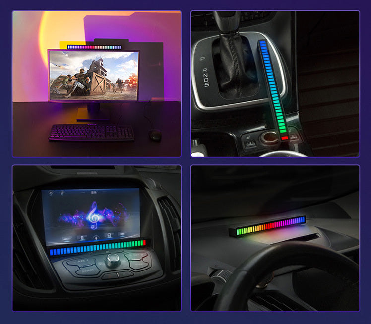 Smart 32 RGB LED Sound Control Music Rhythm Sync Light Bar Dancing Lamp - grandhubs.shop