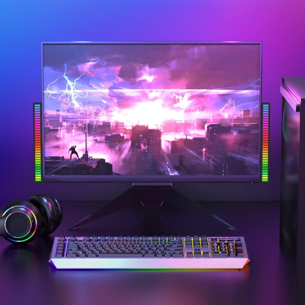 Smart 32 RGB LED Sound Control Music Rhythm Sync Light Bar Dancing Lamp - grandhubs.shop