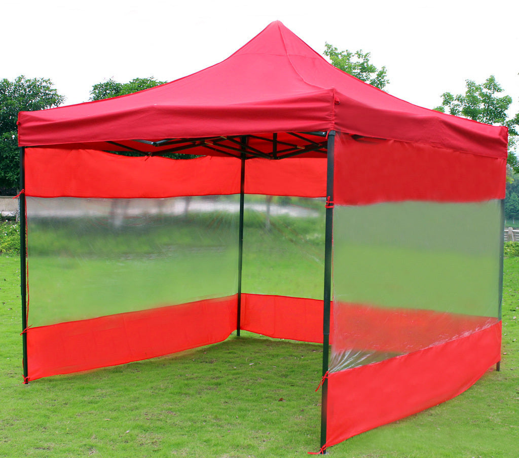 3-Side Gazebo Walls 3m x 3m (Opaque Red - Walls Only) - grandhubs.shop