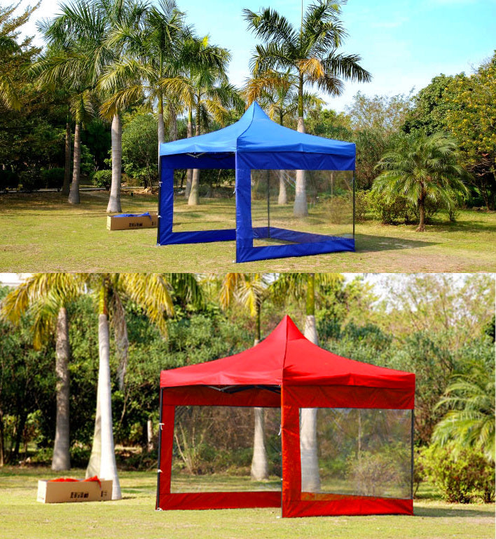 3-Side Gazebo Walls 3m x 3m (Opaque Red - Walls Only) - grandhubs.shop