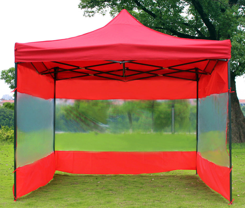 3-Side Gazebo Walls 3m x 3m (Opaque Red - Walls Only) - grandhubs.shop
