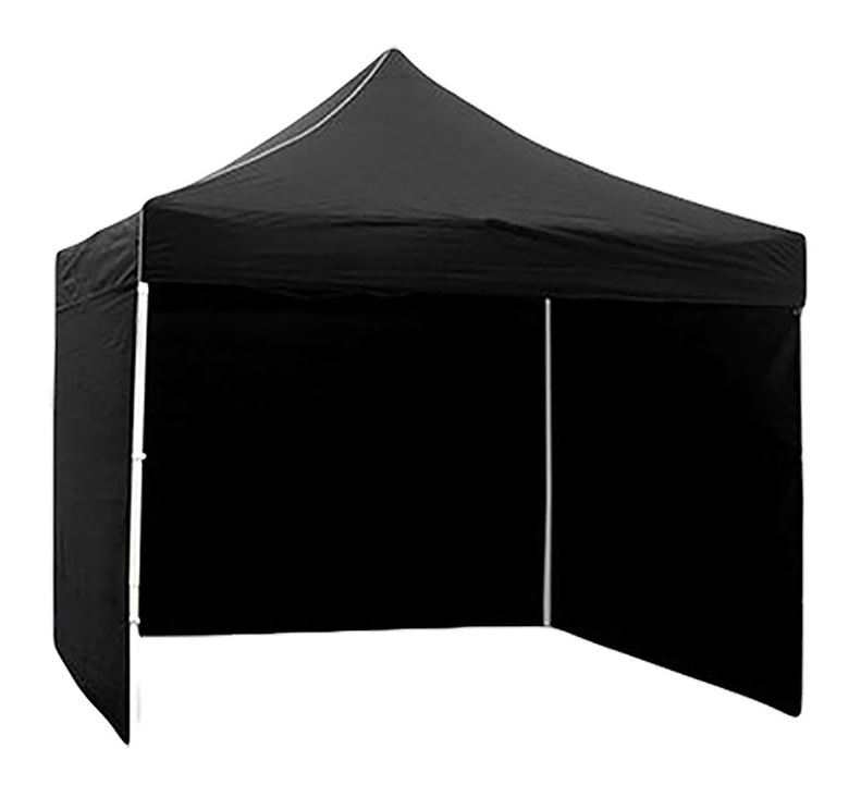 3-Side Gazebo Walls 3m x 3m (Black- Walls Only) - grandhubs.shop
