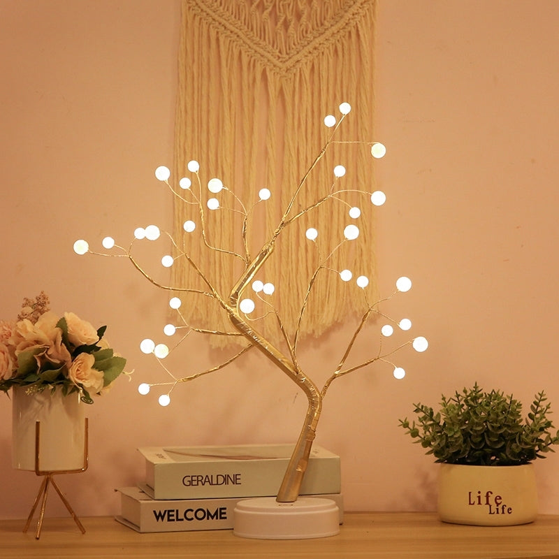 Stunning LED Pearl Fairy Light Bonsai Spirit Tree Lamp - grandhubs.shop
