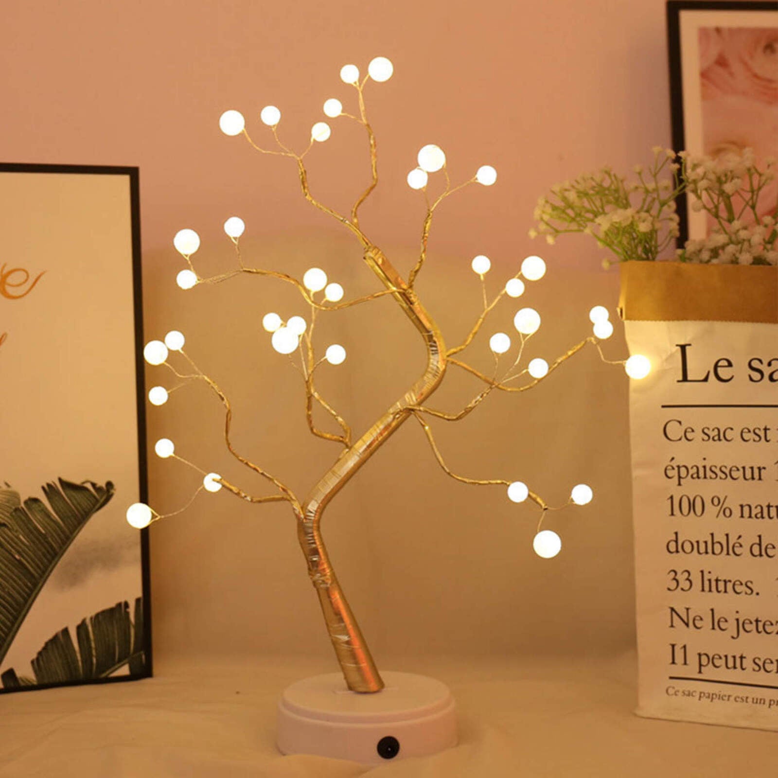 Stunning LED Pearl Fairy Light Bonsai Spirit Tree Lamp - grandhubs.shop