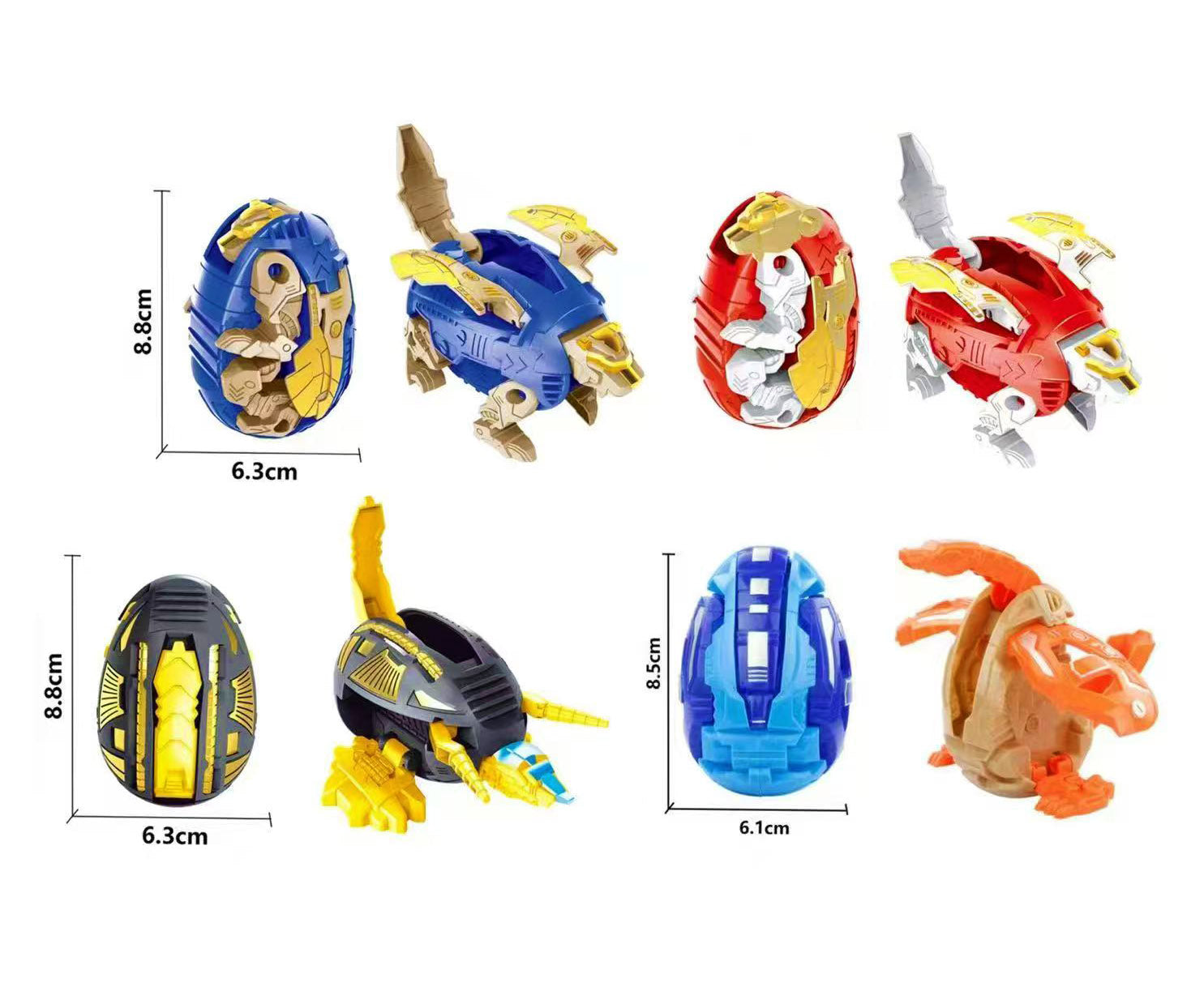 12-piece Dinosaur Transformer Collection Robot Transforming Toy Set