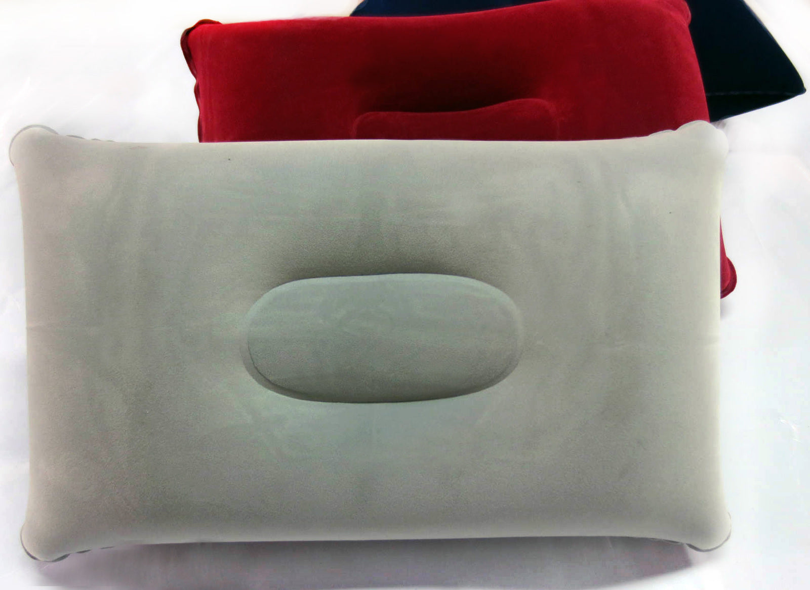 Inflatable Travel Pillow Head Rest Air Support Blow up Cushion (Grey) - grandhubs.shop