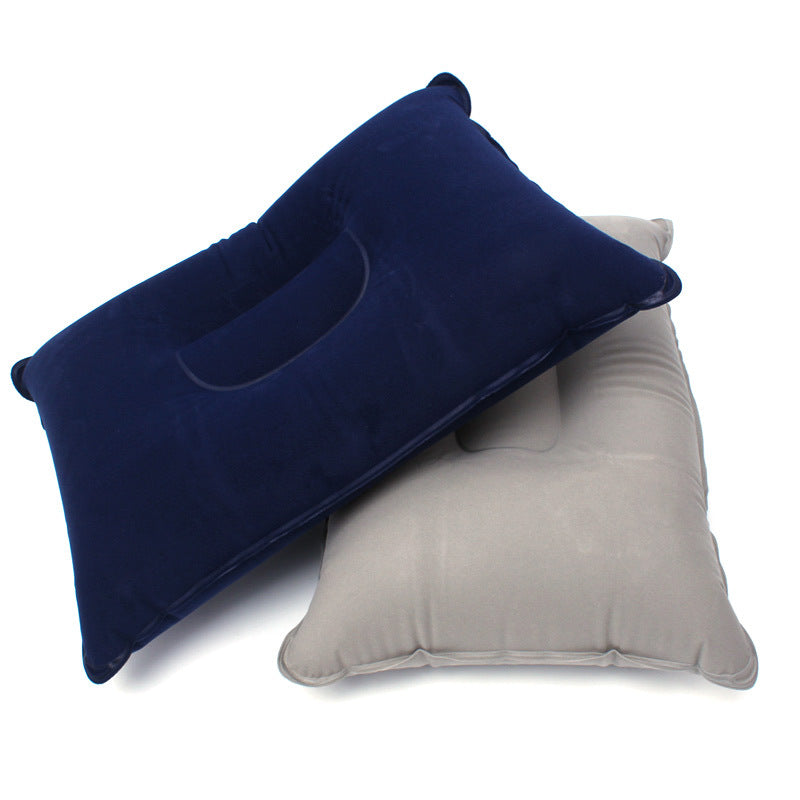 Inflatable Travel Pillow Head Rest Air Support Blow up Cushion (Navy) - grandhubs.shop