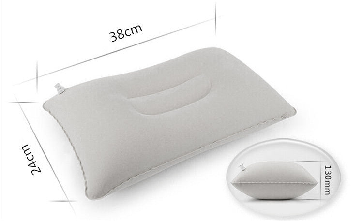 Inflatable Travel Pillow Head Rest Air Support Blow up Cushion (Navy) - grandhubs.shop