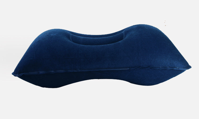 Inflatable Travel Pillow Head Rest Air Support Blow up Cushion (Navy) - grandhubs.shop